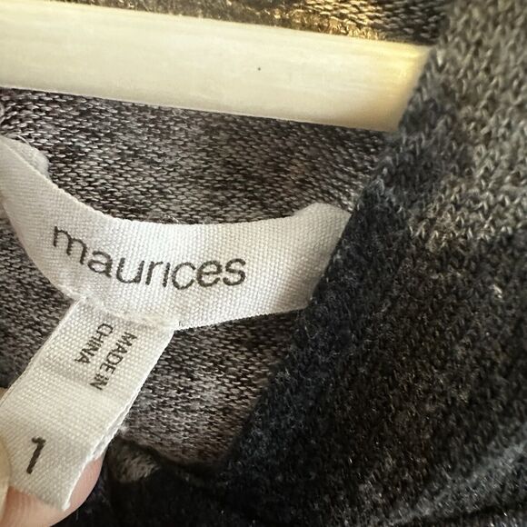 Maurices womens hoodie size 1 Buttons Floral Long Sleeve Chic - Picture 4 of 5